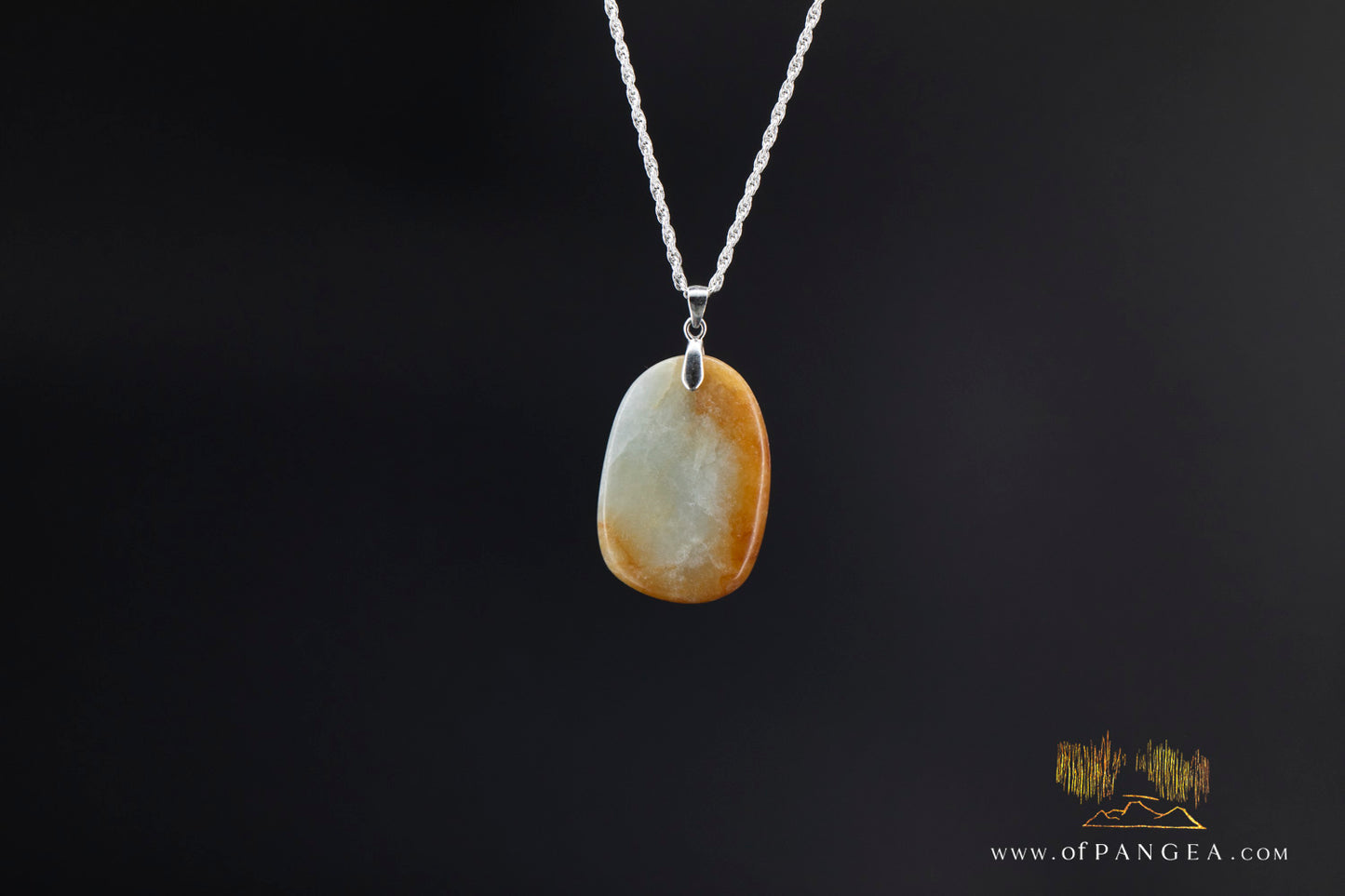 Burmese Jadeite Pendant and Sterling Silver Necklace || JF1130
