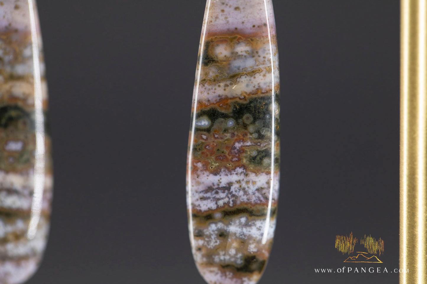 Ocean Jasper Drop earrings - Sterling Silver || JF1328