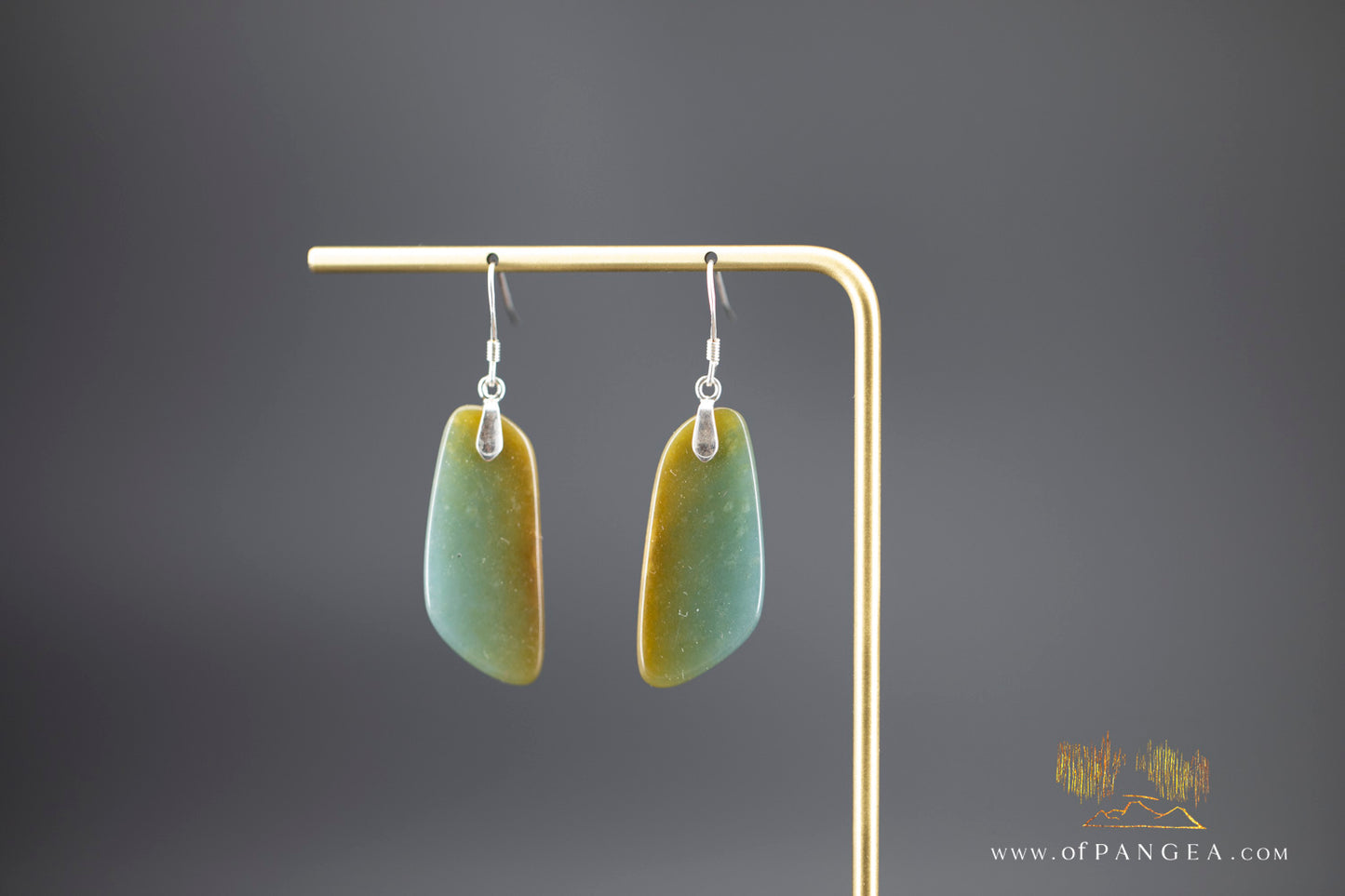 Guatemalan princesa jadeite earrings - sterling silver || JF1331