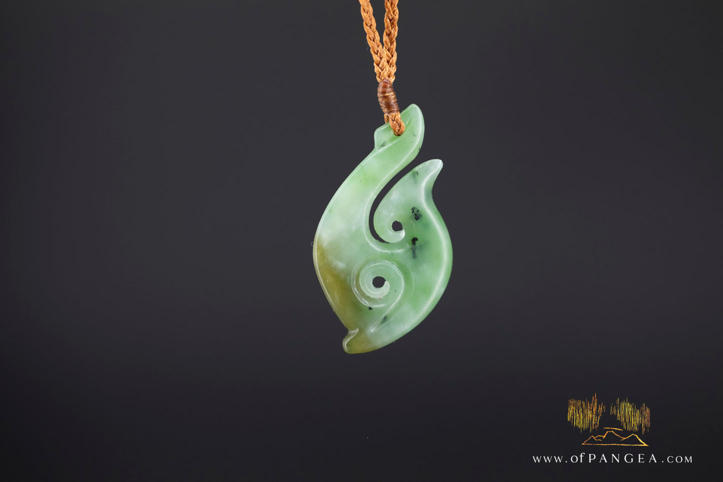 Hei Matau Hook - Siberian Nephrite Jade Necklace || JF1364