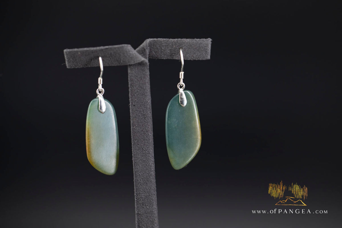 Guatemalan princesa jadeite earrings - sterling silver || JF2023