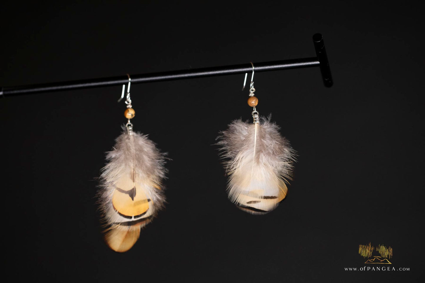 Red Partridge Earrings – Journal Jasper - Sterling Silver || JF316