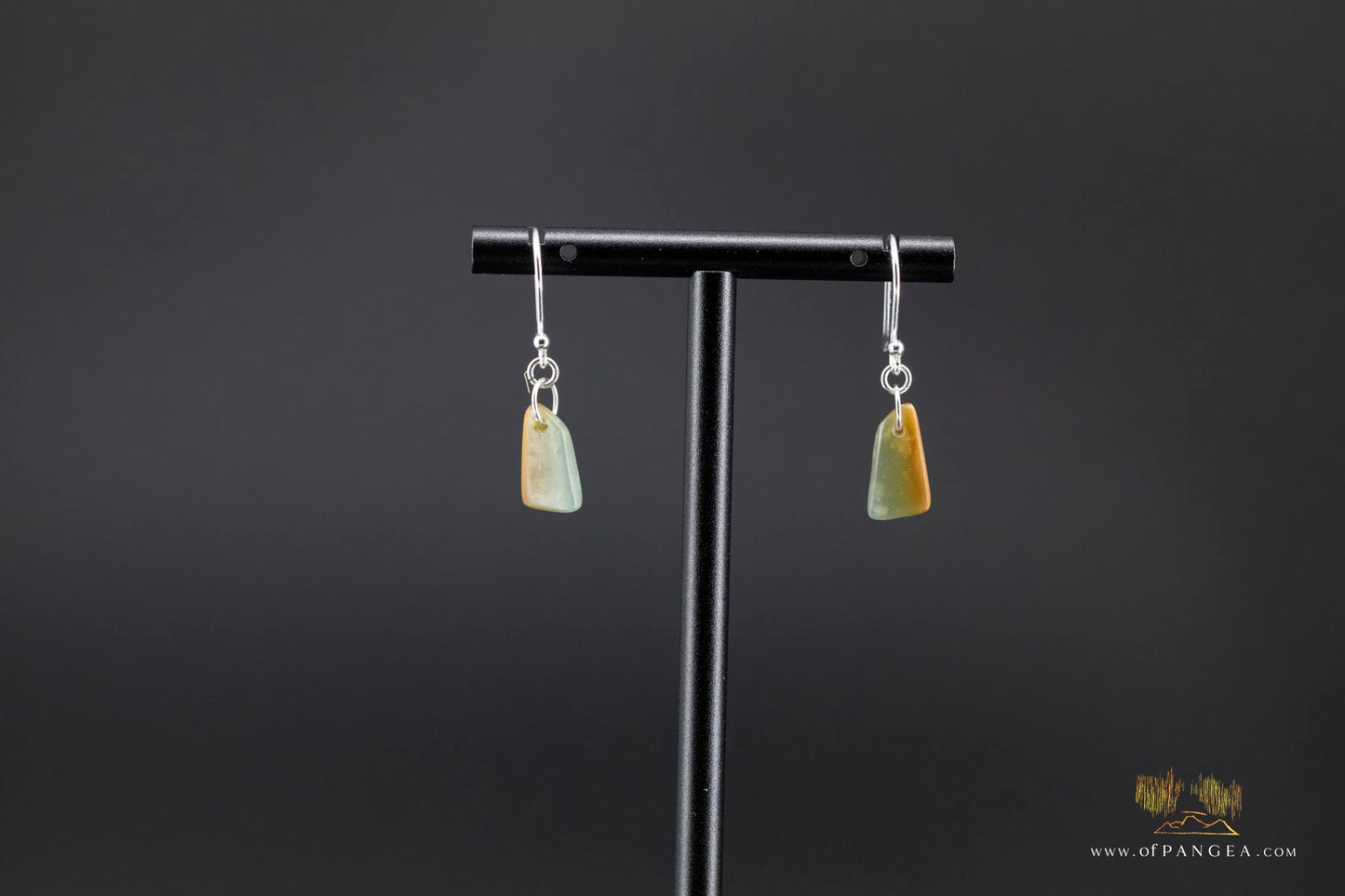 Guatemalan princesa jadeite earrings - sterling silver || JF492