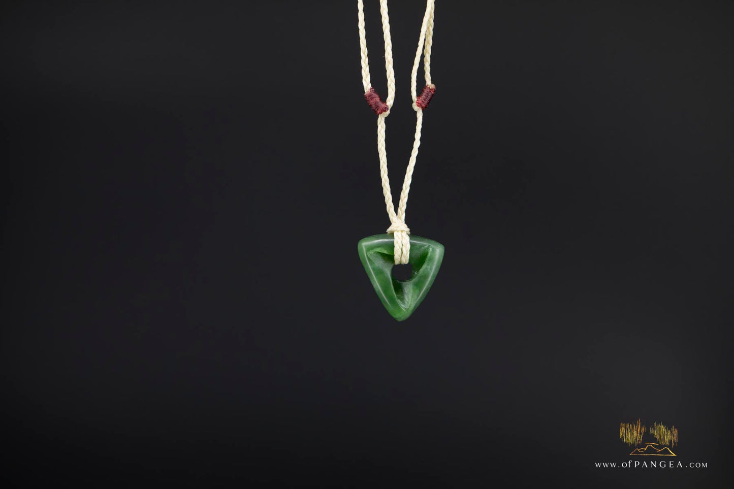 Möbius Strip pendant carved from kahurangi pounamu - nephrite jade - white cord necklace || JF503