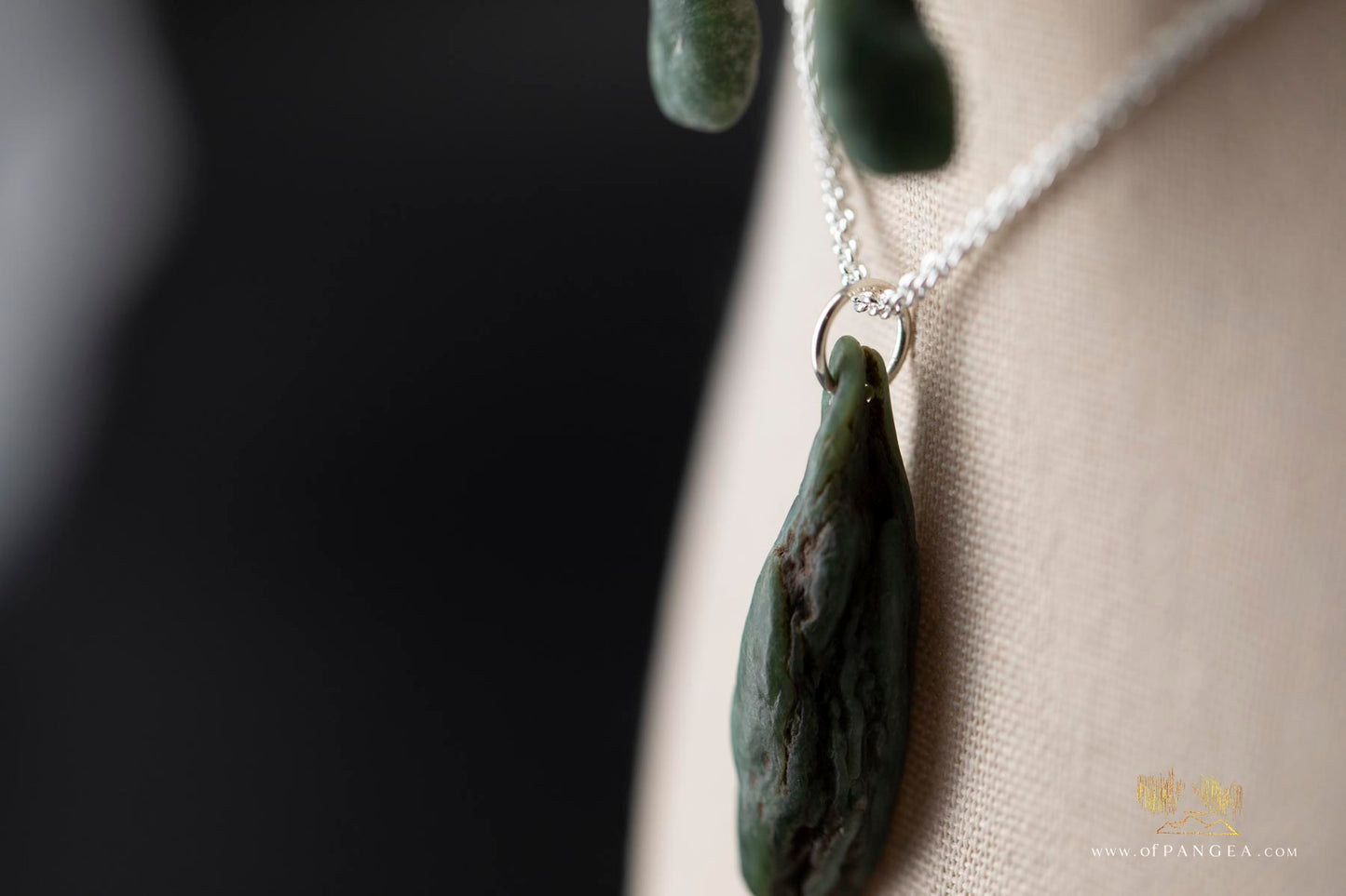 Big Sur Jade Pebble Necklace - Italian Sterling Silver || JF660