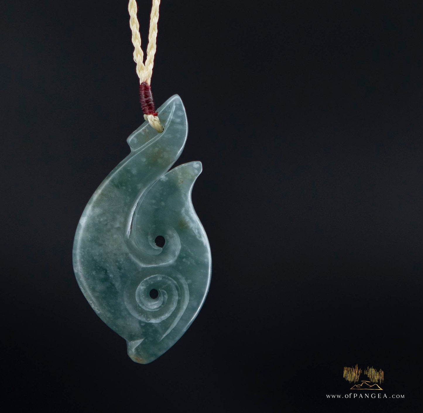 Hei Matau Hook - Guatemalan Princesa Jadeite Necklace