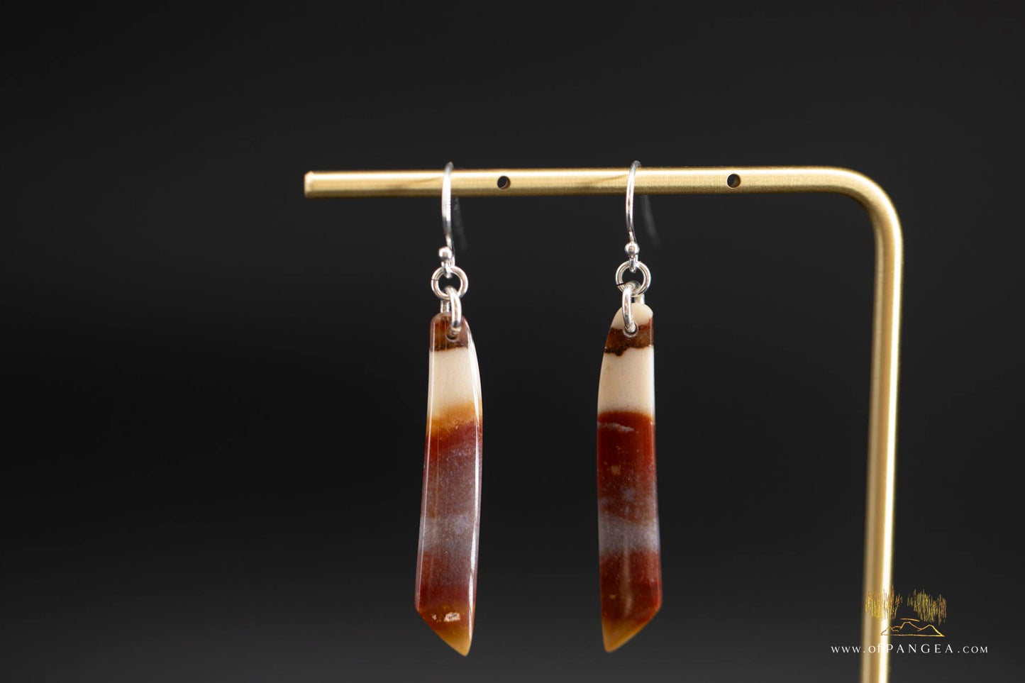 Petrified Wood Earrings - Opalized - Sterling Silver || JF864