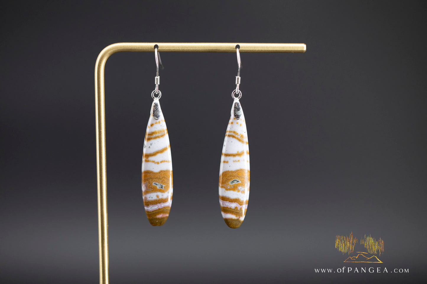 Ocean Jasper Drop earrings - Sterling Silver