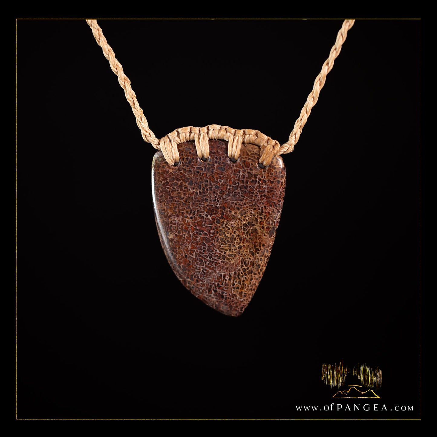 Dinosaur gembone necklace - abalone toggle