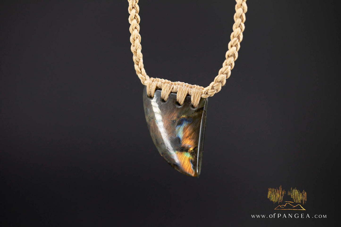 Labradorite Flash Niho bound pendant and necklace  || JF1041