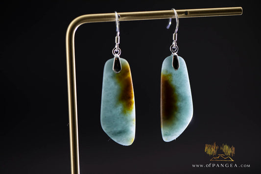 Guatemalan princesa jadeite earrings - sterling silver || JF1063