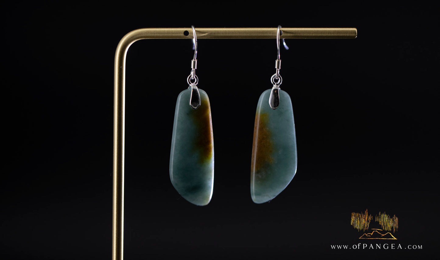 Guatemalan princesa jadeite earrings - sterling silver || JF1063