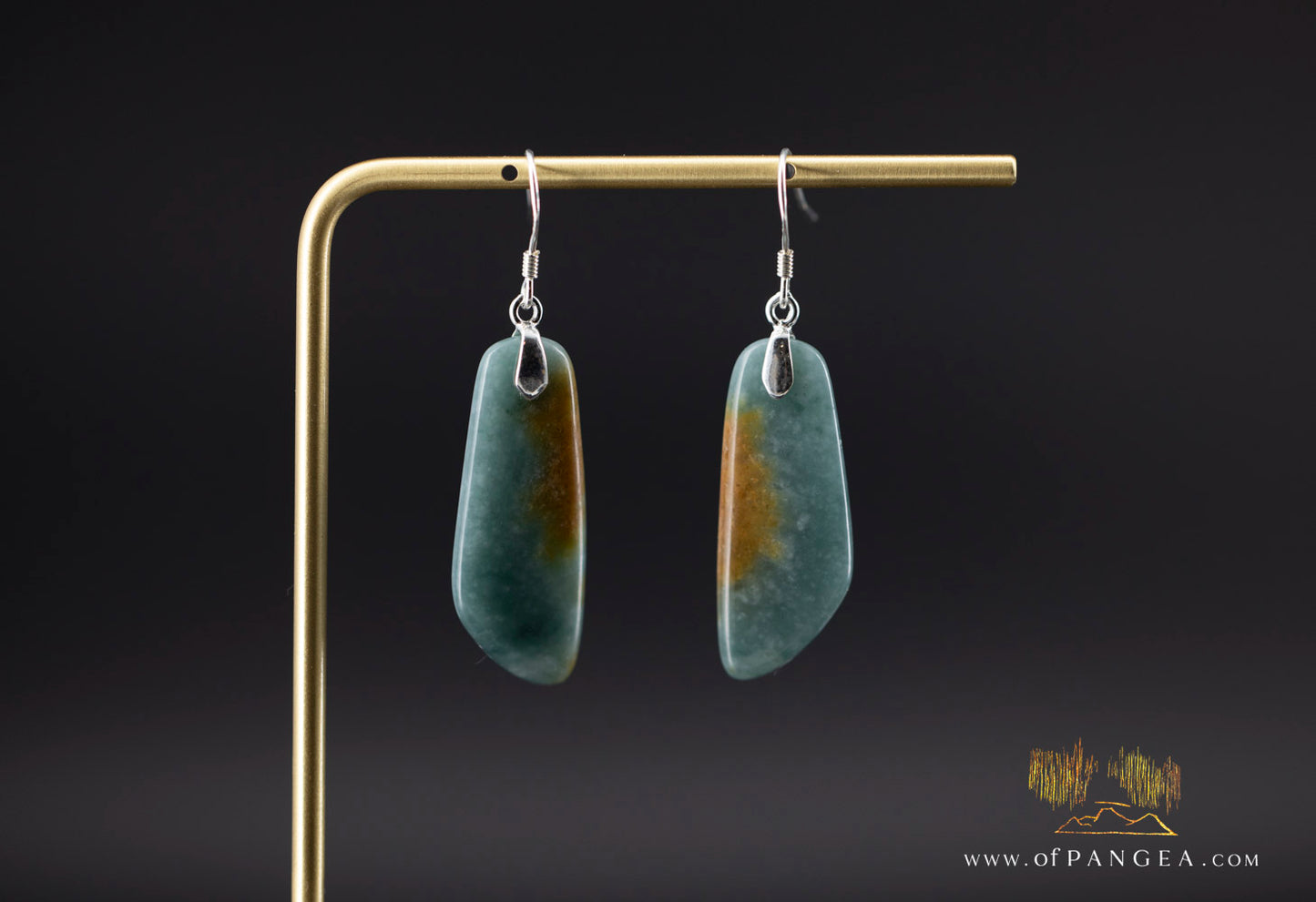 Guatemalan princesa jadeite earrings - sterling silver || JF1063