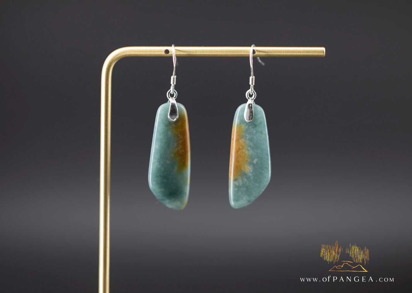 Guatemalan princesa jadeite earrings - sterling silver || JF1063