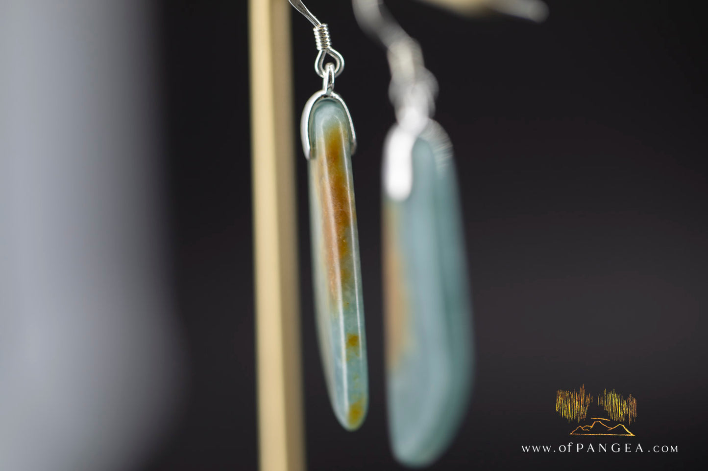 Guatemalan princesa jadeite earrings - sterling silver || JF1063