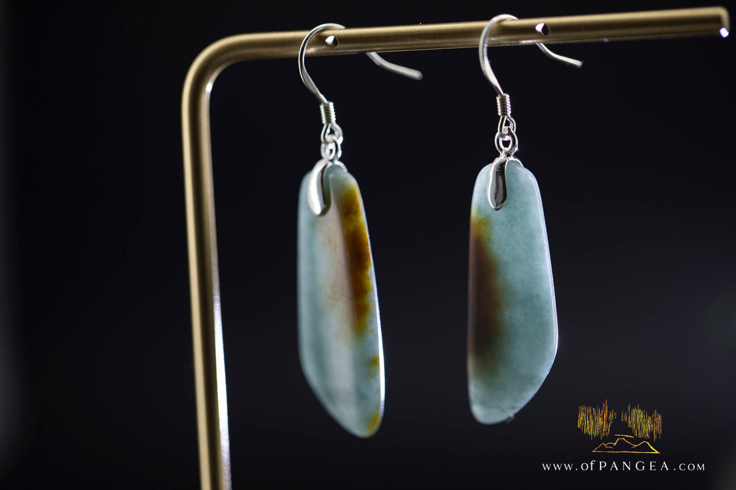 Guatemalan princesa jadeite earrings - sterling silver || JF1063