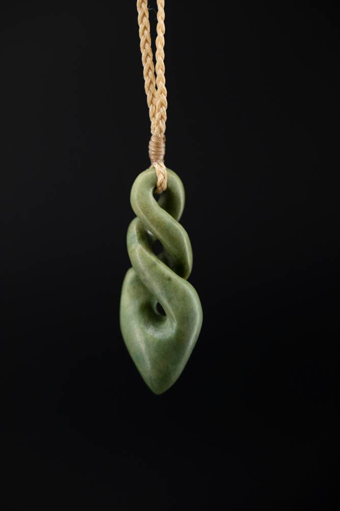 Pikorua Twist Necklace || Puti Puti Pounamu Nephrite Jade || Aotearoa New Zealand || JF1064