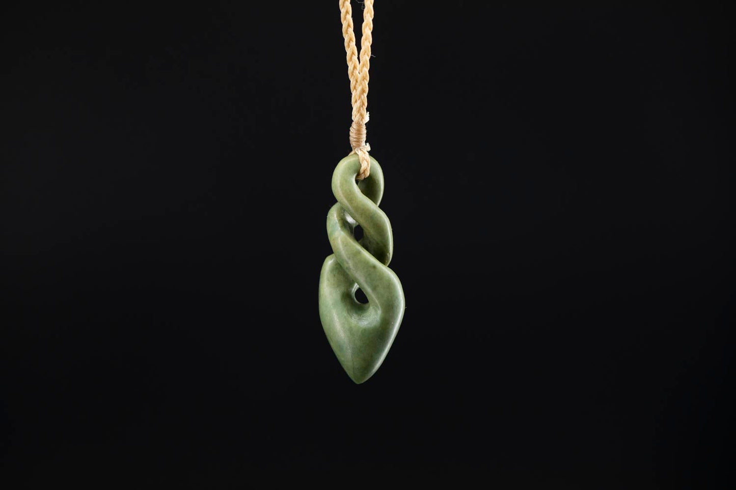 Pikorua Twist Necklace || Puti Puti Pounamu Nephrite Jade || Aotearoa New Zealand || JF1064