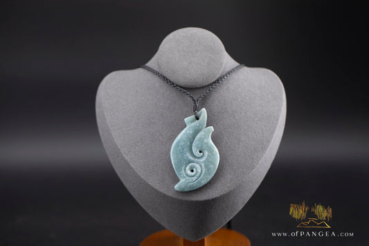 Hei Matau Hook - Guatemalan Princesa Jadeite Necklace || JF1066