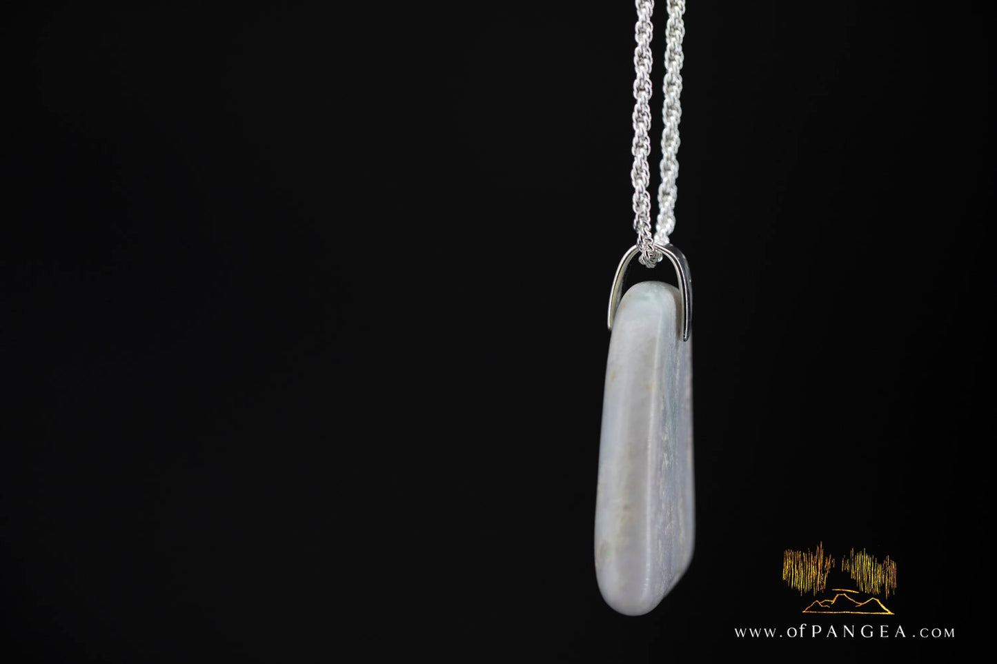 Burmese Jadeite Pendant and Italian Sterling Silver Necklace || JF1070