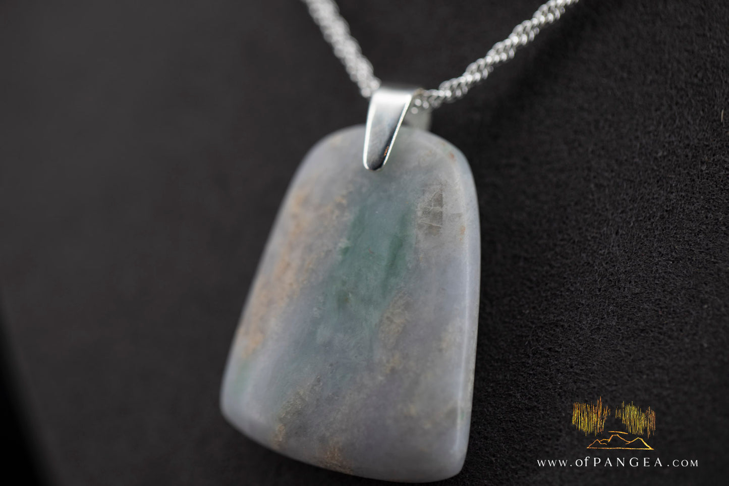 Burmese Jadeite Pendant and Italian Sterling Silver Necklace || JF1070