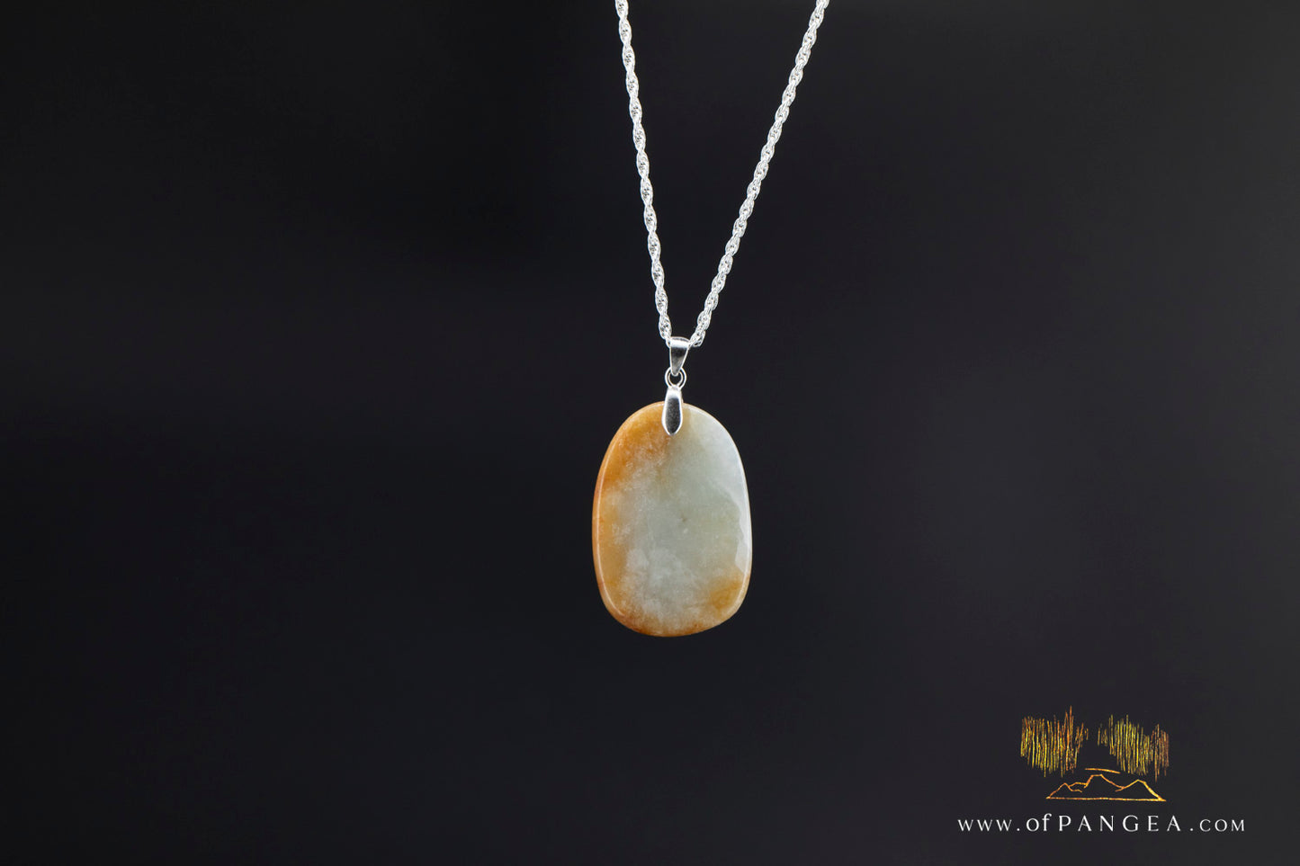 Burmese Jadeite Pendant and Sterling Silver Necklace || JF1130