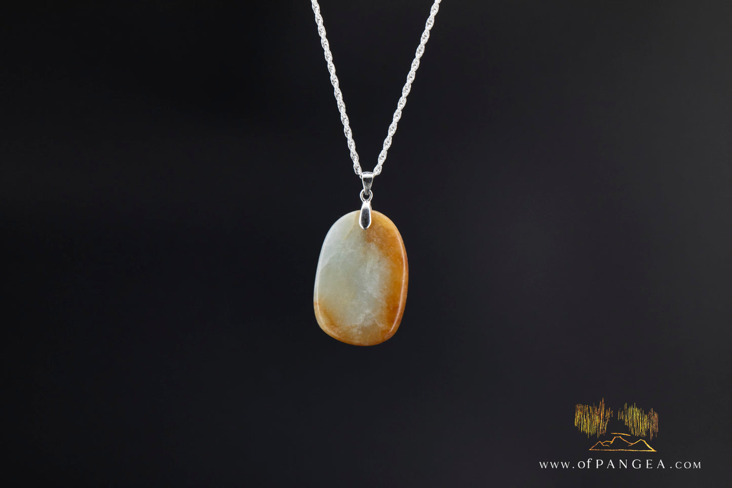 Burmese Jadeite Pendant and Sterling Silver Necklace || JF1130