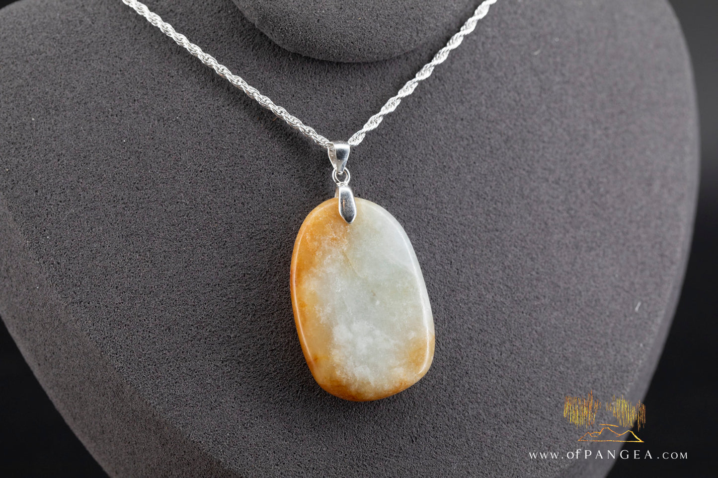 Burmese Jadeite Pendant and Sterling Silver Necklace || JF1130
