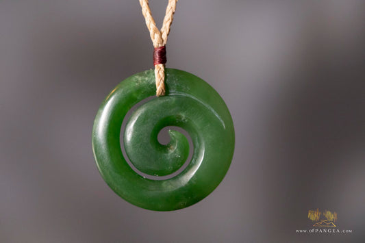 Koru carved from Kahurangi Pounamu Nephrite Jade - Grade AAA || JF113
