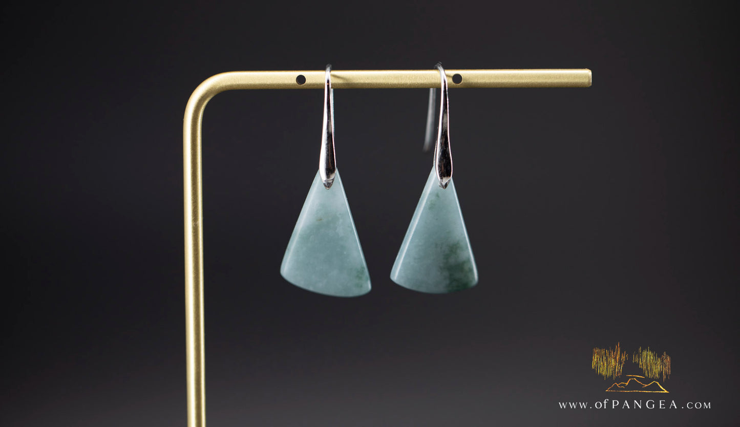 Guatemalan princesa jadeite earrings - sterling silver || JF1174