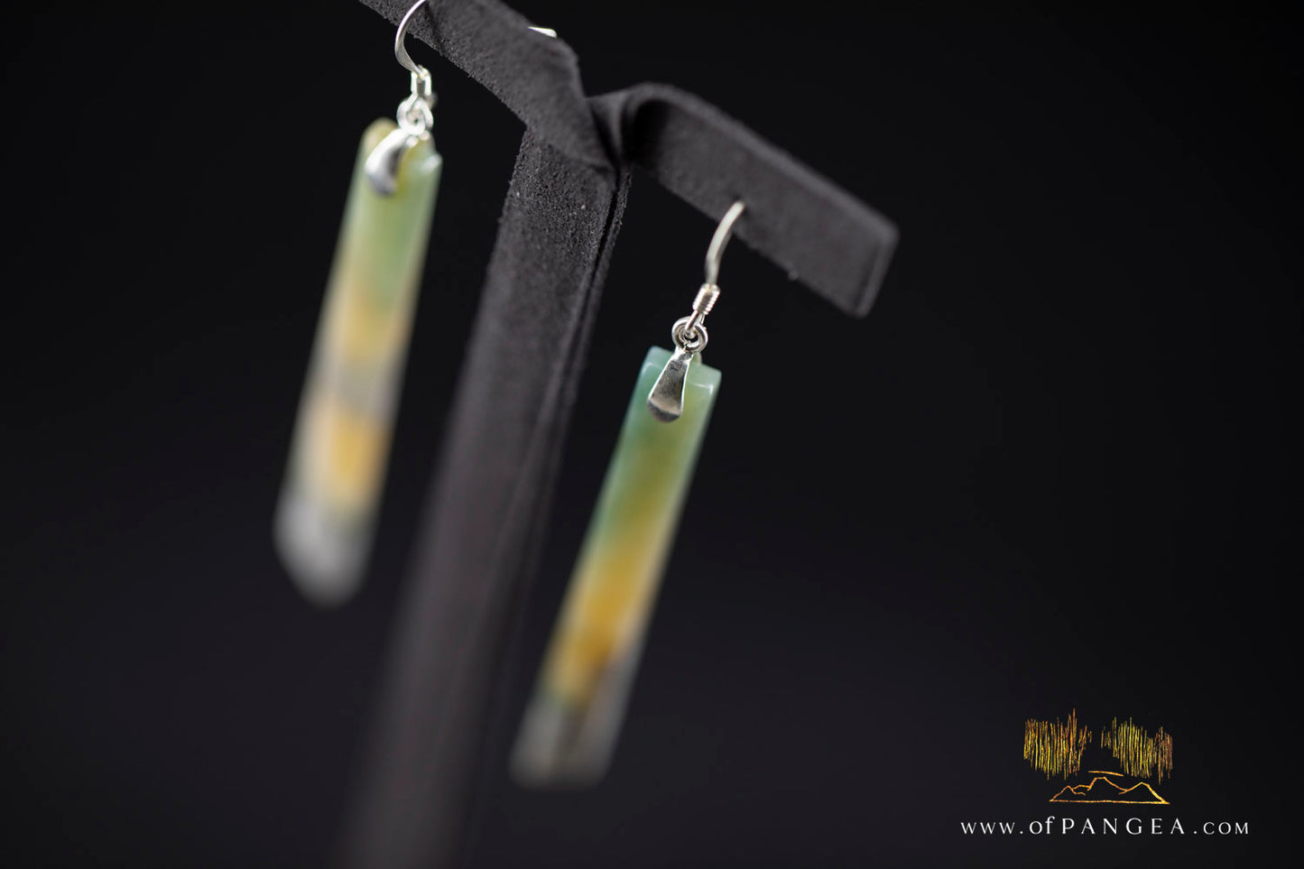 Ocean Jasper Pillar earrings - Sterling Silver || JF1186