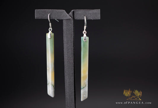 Ocean Jasper Pillar earrings - Sterling Silver || JF1186