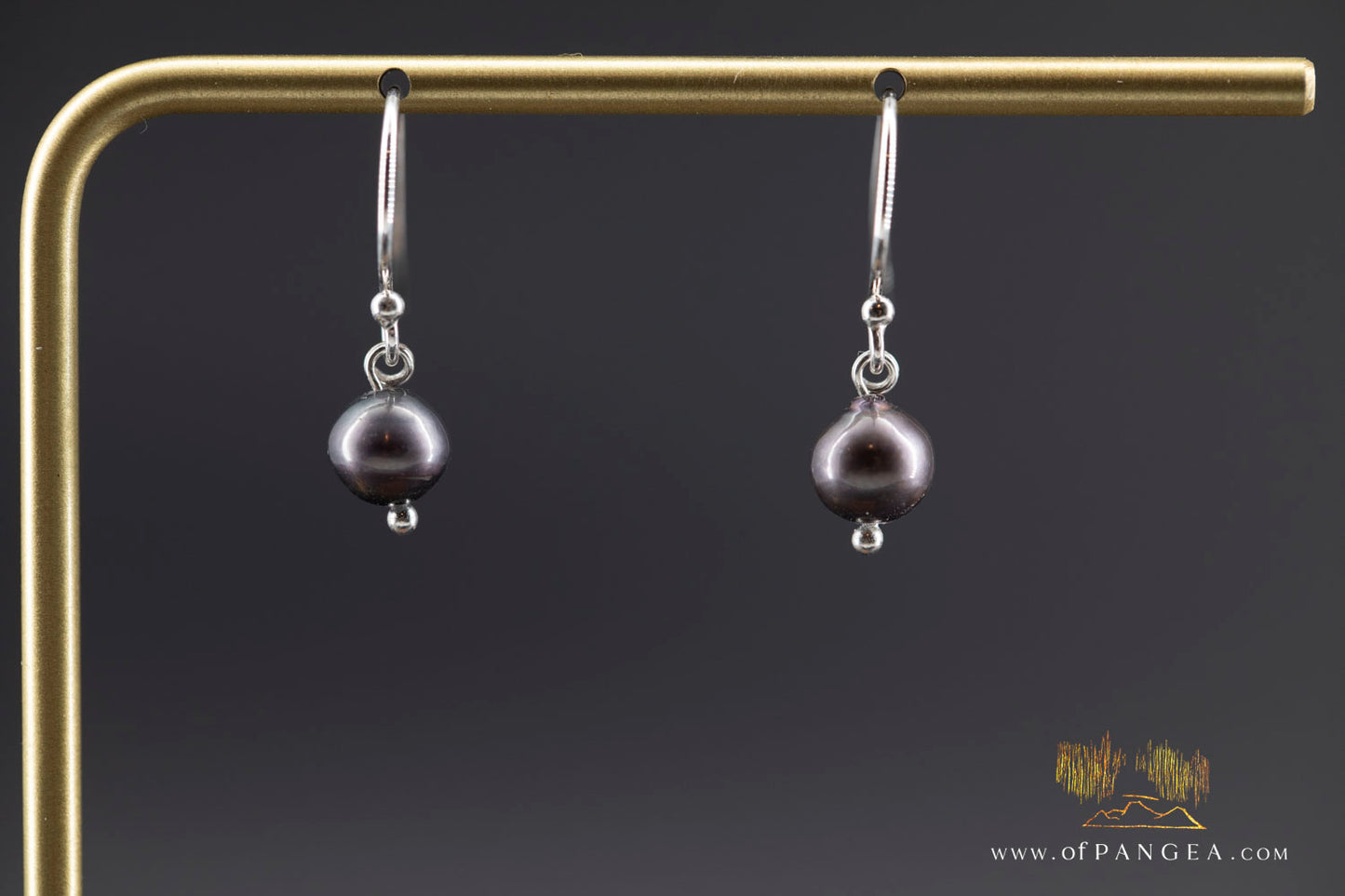 AA Peacock Pearl Earrings - sterling silver || JF1268