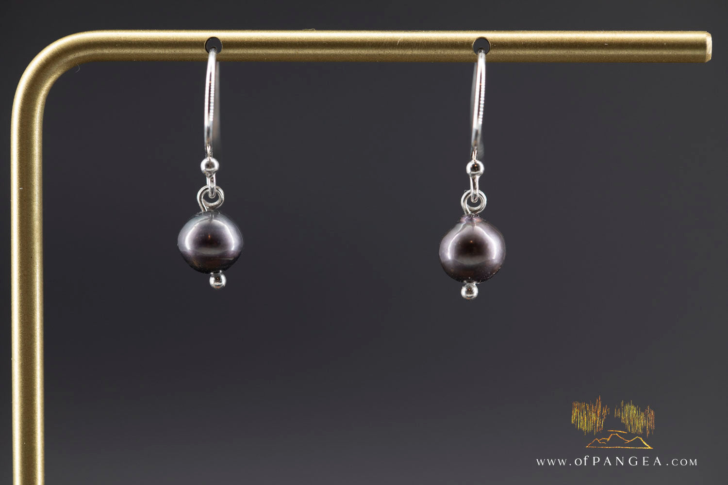 AA Peacock Pearl Earrings - sterling silver || JF1268