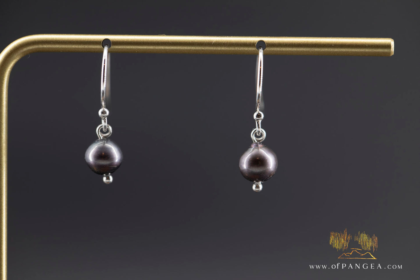 AA Peacock Pearl Earrings - sterling silver || JF1268