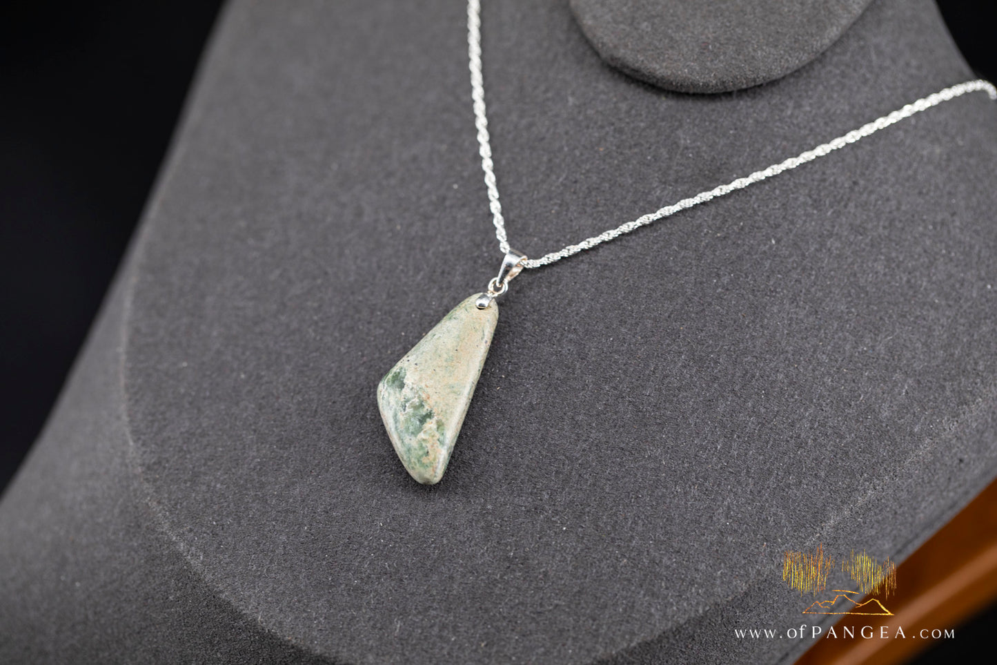 Drop necklace - Putiputi Pounamu Nephrite Jade - New Zealand - Italian sterling silver rope chain || JF1302