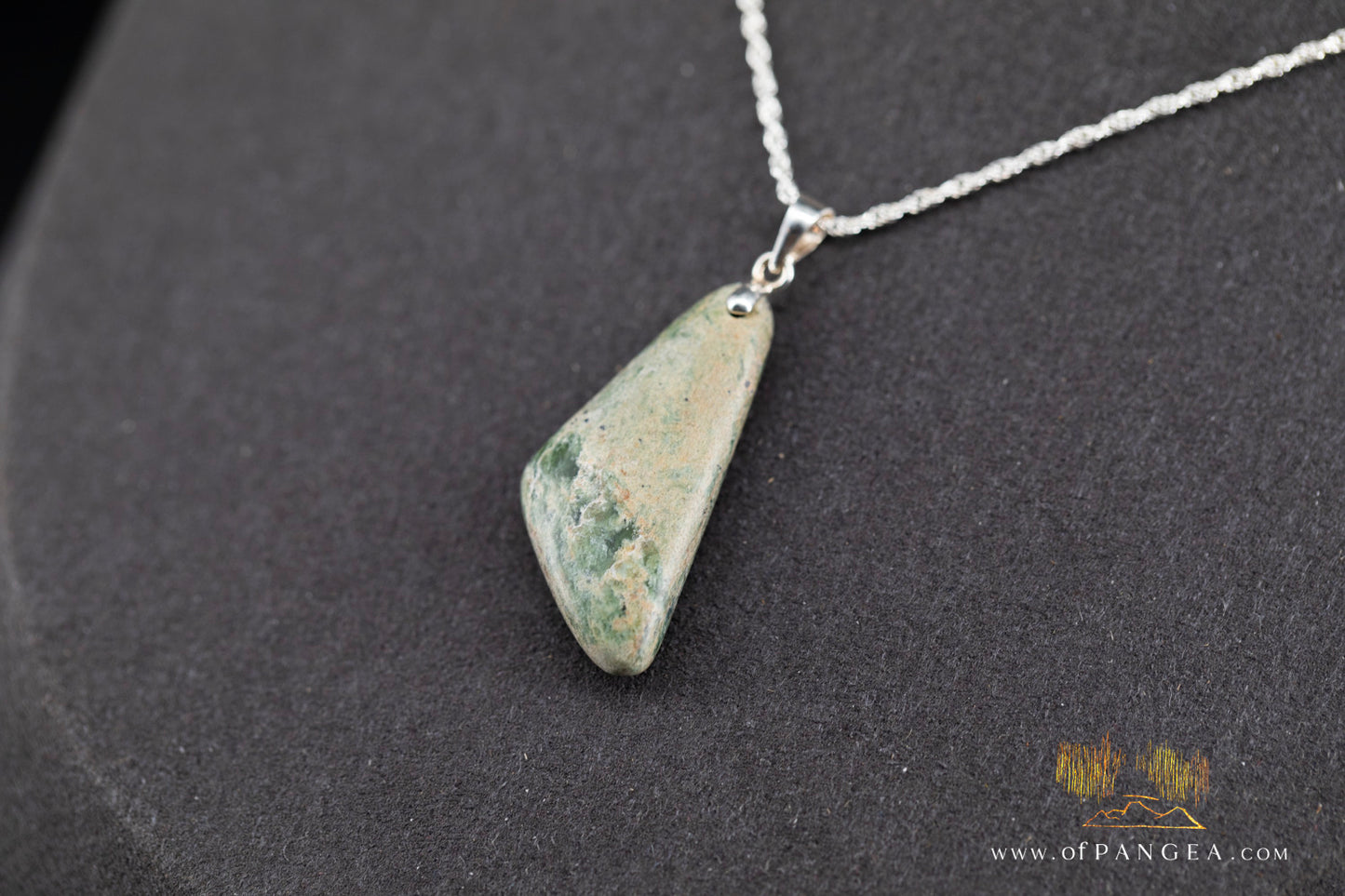 Drop necklace - Putiputi Pounamu Nephrite Jade - New Zealand - Italian sterling silver rope chain || JF1302
