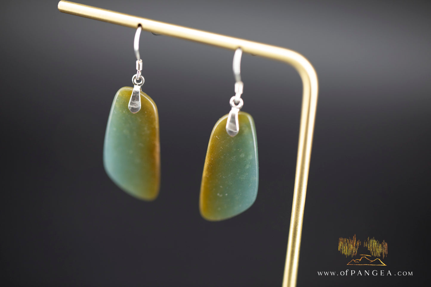 Guatemalan princesa jadeite earrings - sterling silver || JF1331