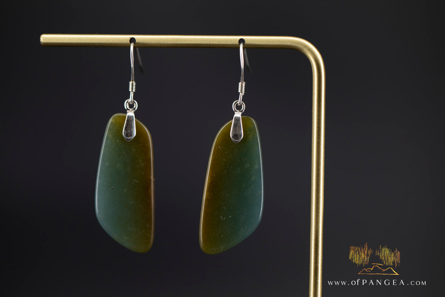 Guatemalan princesa jadeite earrings - sterling silver || JF1331