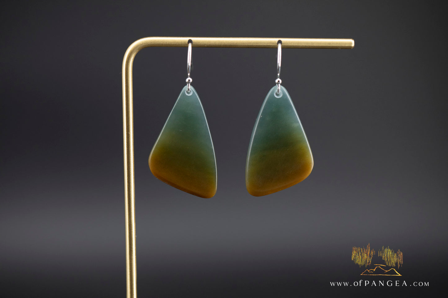 Mariposa Earrings - Guatemalan princesa jadeite - sterling silver || JF133