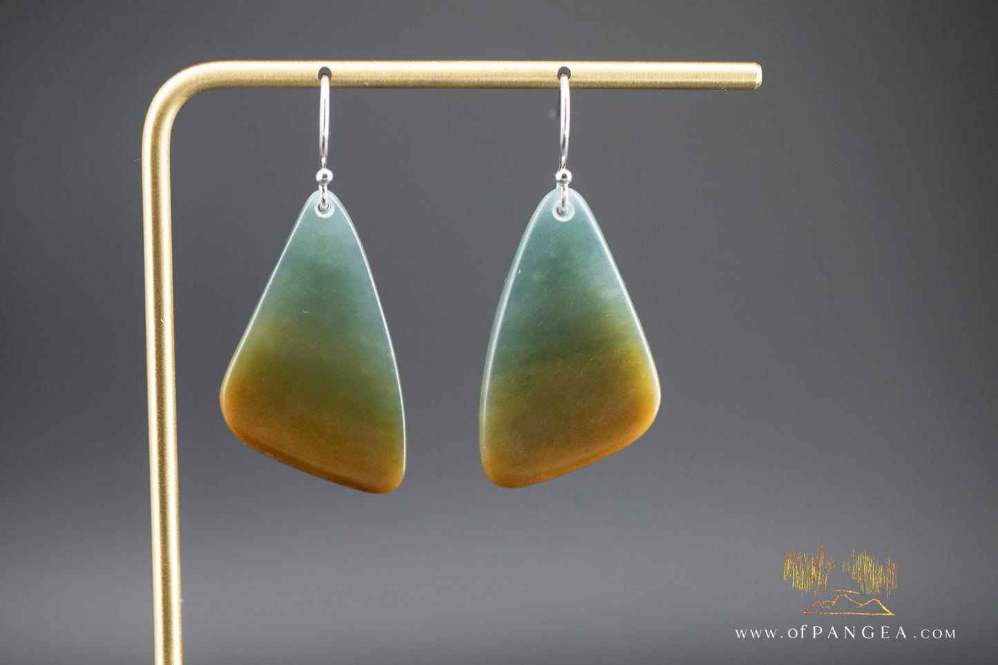 Mariposa Earrings - Guatemalan princesa jadeite - sterling silver || JF133