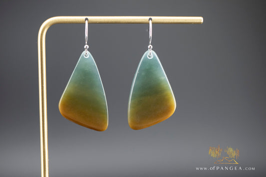 Mariposa Earrings - Guatemalan princesa jadeite - sterling silver || JF133