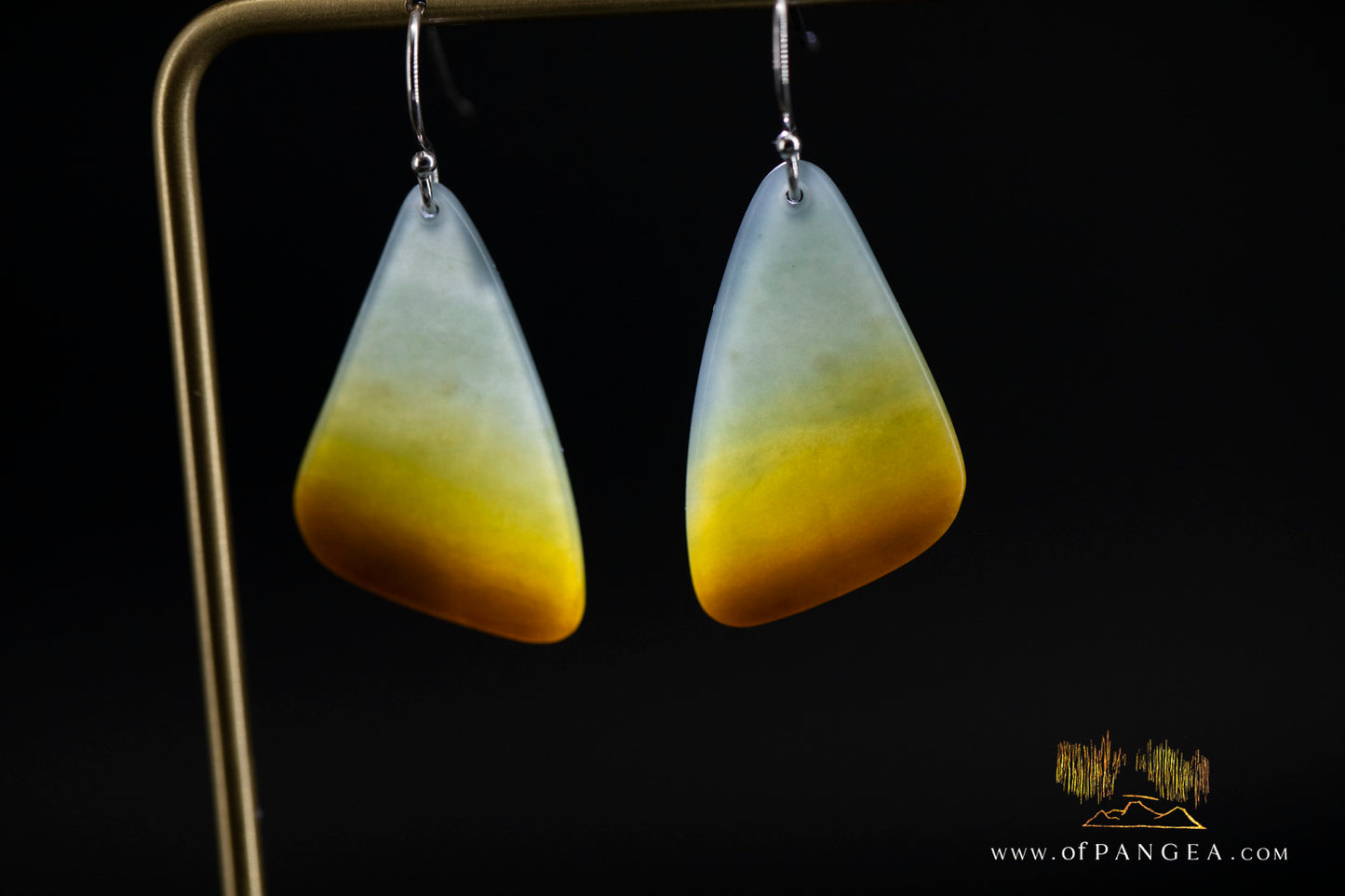 Mariposa Earrings - Guatemalan princesa jadeite - sterling silver || JF133
