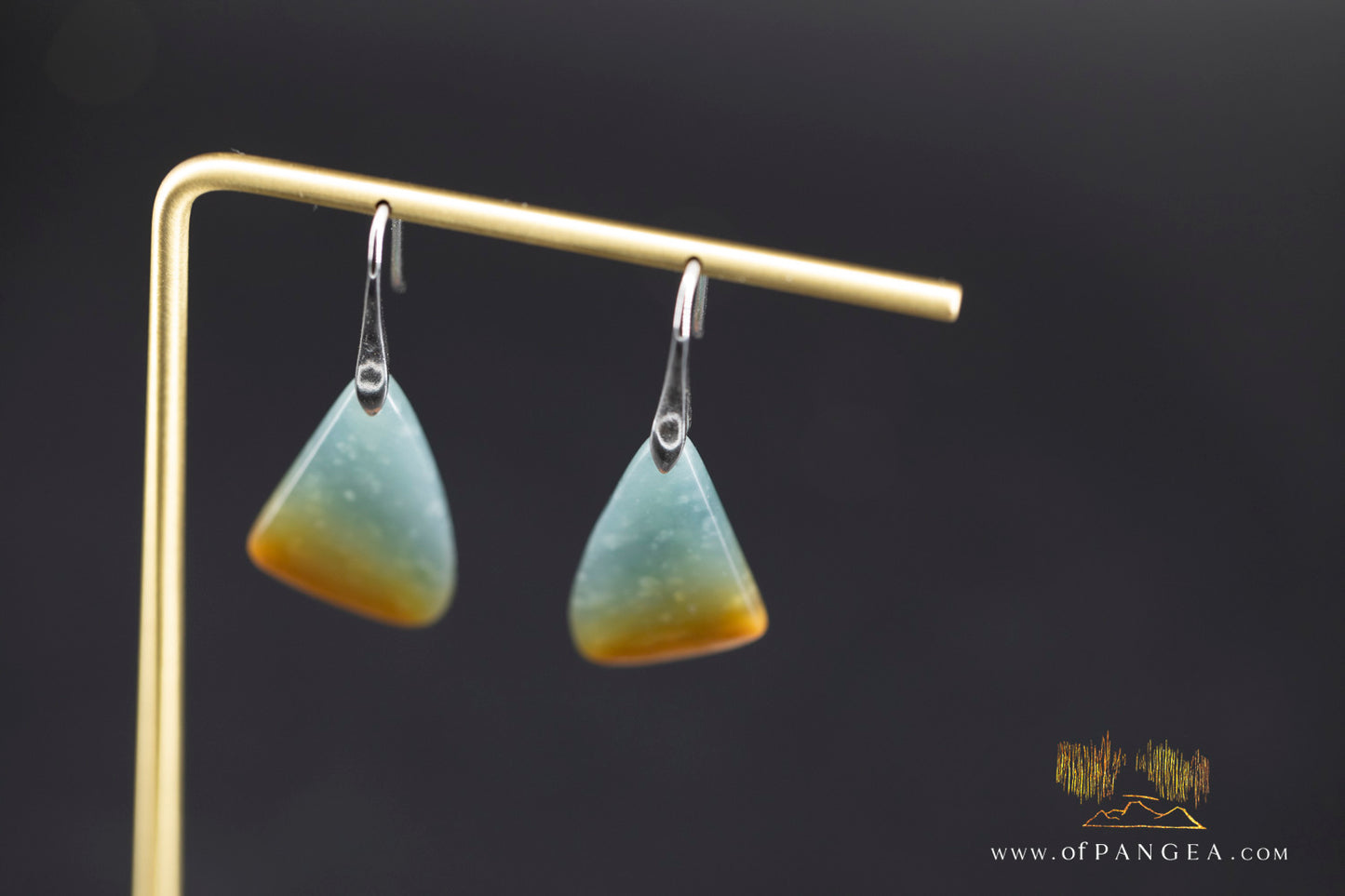 Mariposa Earrings - Guatemalan princesa jadeite - sterling silver ||JF134
