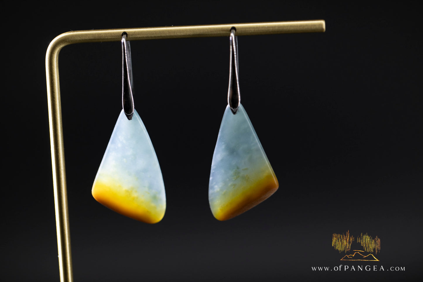 Mariposa Earrings - Guatemalan princesa jadeite - sterling silver ||JF134