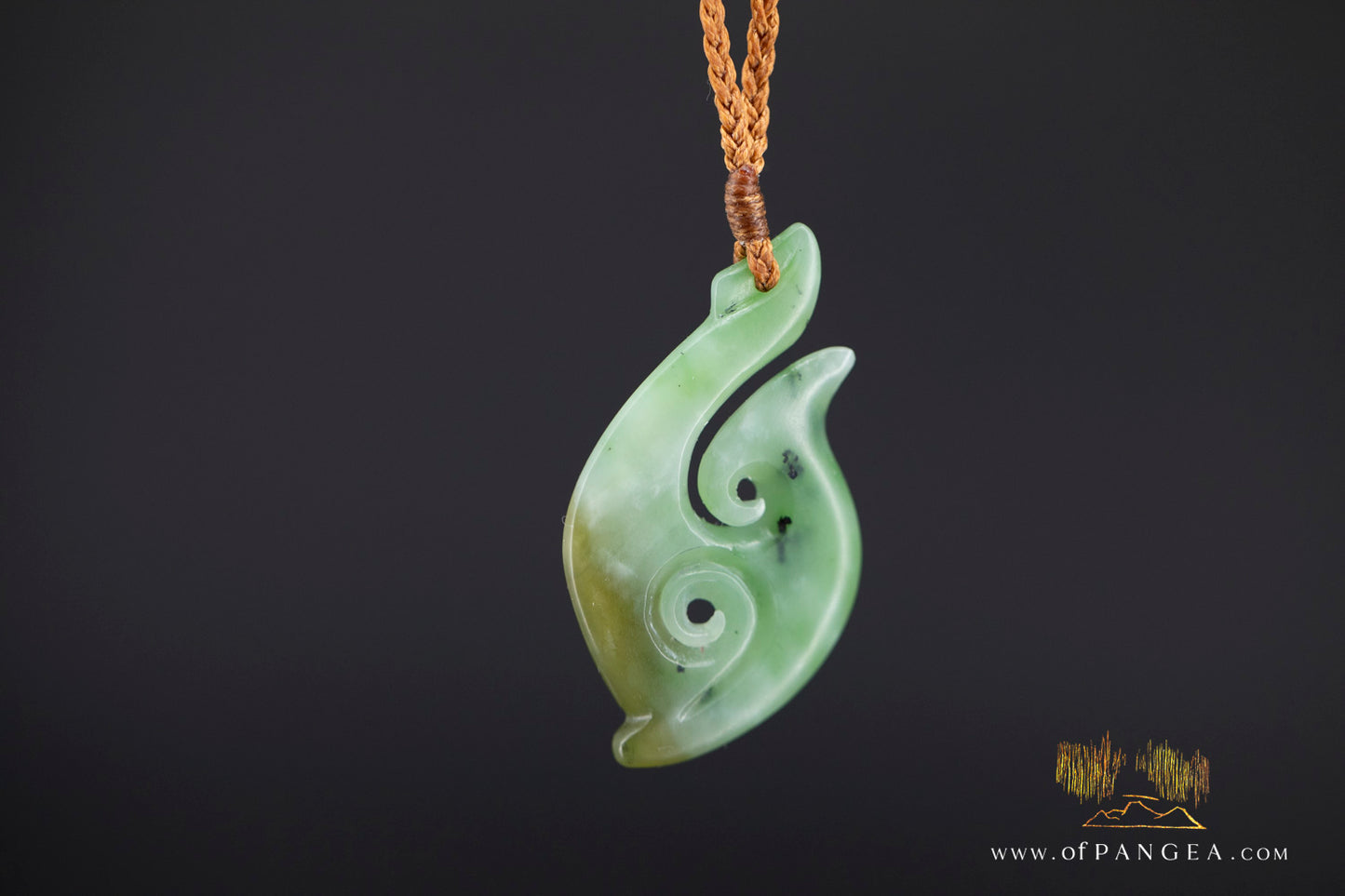 Hei Matau Hook - Siberian Nephrite Jade Necklace || JF1364