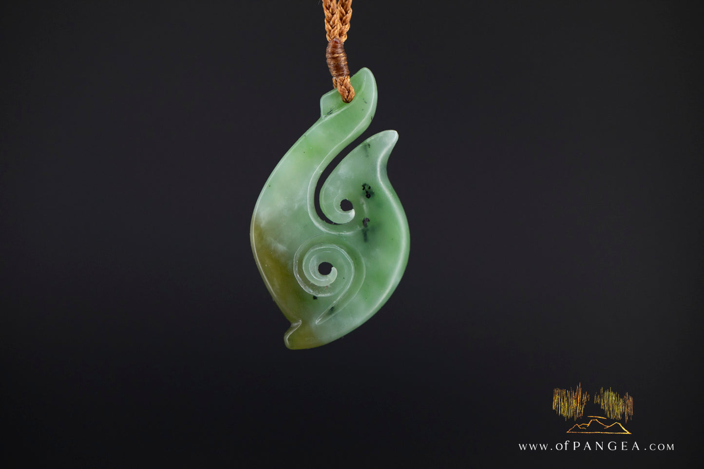 Hei Matau Hook - Siberian Nephrite Jade Necklace || JF1364