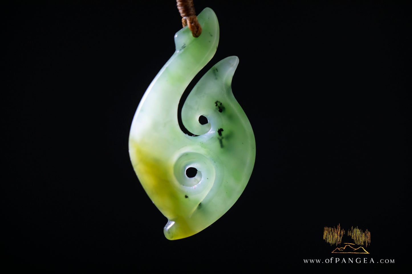 Hei Matau Hook - Siberian Nephrite Jade Necklace || JF1364
