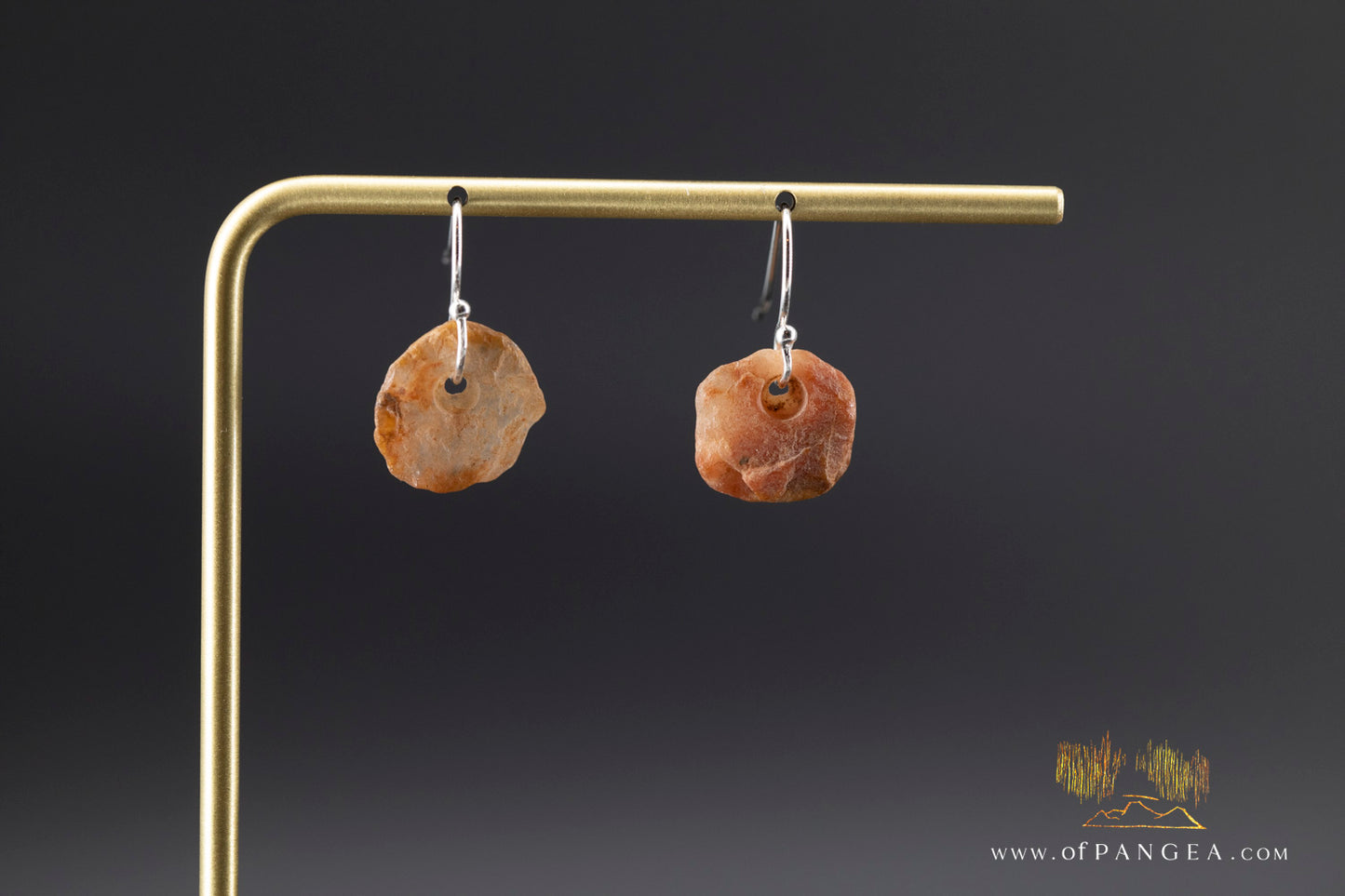 Neolithic beads necklace and earring set - 4,000 - 7,000 years old || Sahara Desert || Sterling silver || JF1406