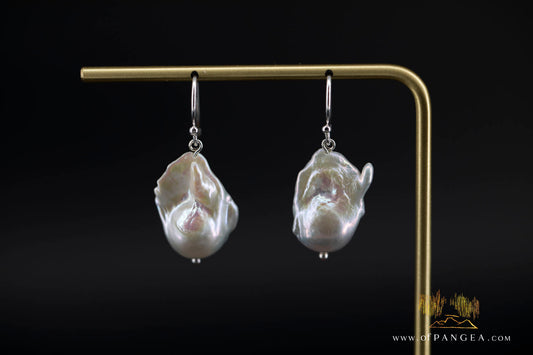 Baroque (AAA) Pearl Earrings - sterling silver || JF1451